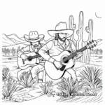 Country Western Music Coloring Pages 2