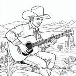 Country Western Music Coloring Pages 3