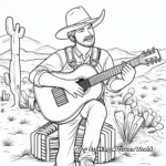 Country Western Music Coloring Pages 4