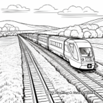 Countryside Scenic Train Journey Coloring Pages 3