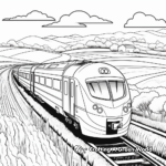 Countryside Scenic Train Journey Coloring Pages 4