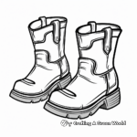 Cowboy Boots Coloring Pages for Children 1