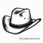 Cowboy Hat with Bandana Coloring Pages 1