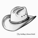 Cowgirl Hat Coloring Pages for Kids 1