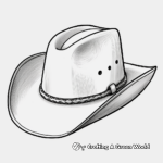 Cowgirl Hat Coloring Pages for Kids 3
