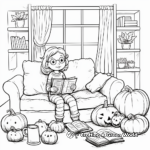 Cozy Fall Indoor Life Coloring Pages 3