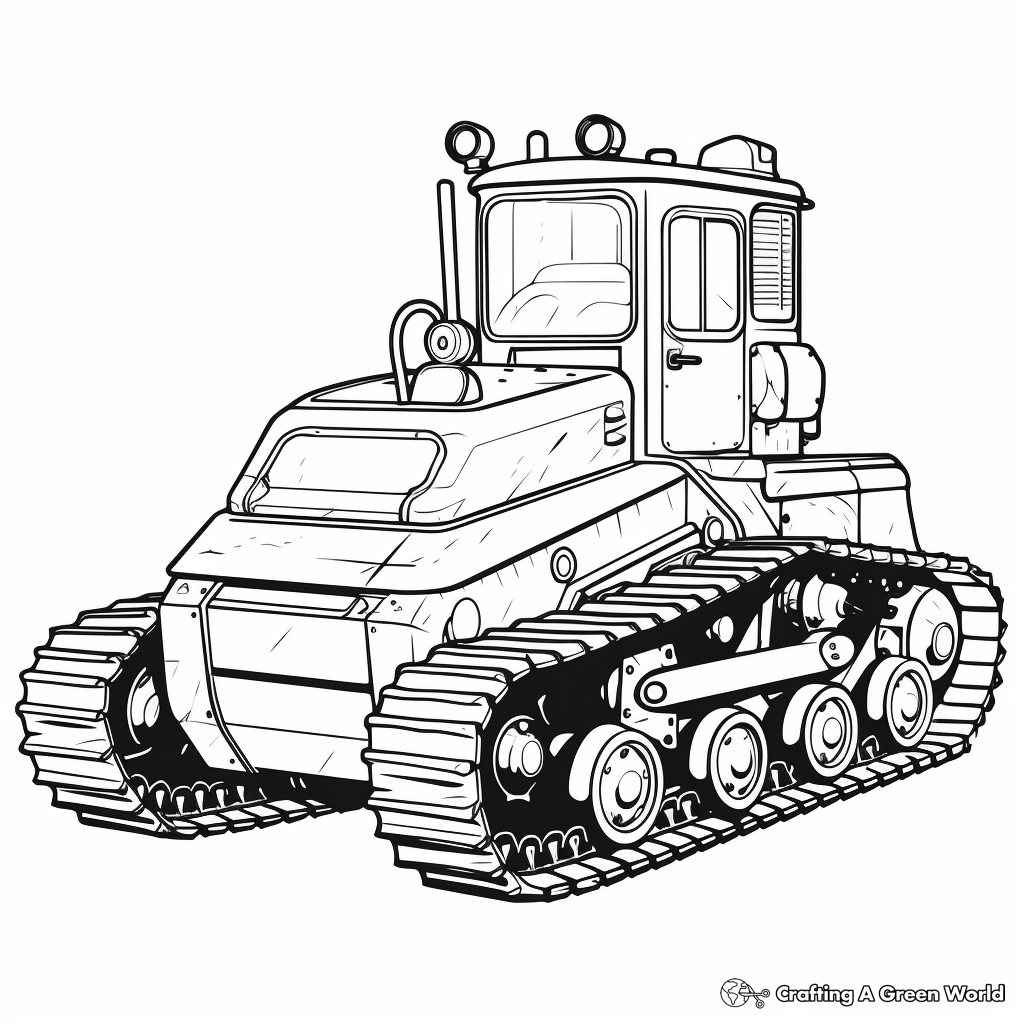 Crawler Dozer Bulldozer Coloring Pages 1