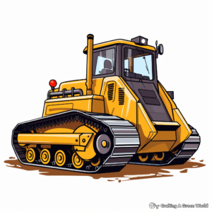 Crawler Dozer Bulldozer Coloring Pages 3