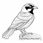 Creative Abstract Black Capped Chickadee Coloring Pages for Artists 1