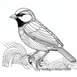 Creative Abstract Black Capped Chickadee Coloring Pages for Artists 2