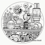 Creative Abstract Microbiology Coloring Pages 3