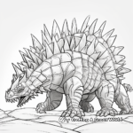 Creative Abstract Stegosaurus Coloring Pages for Artists 2