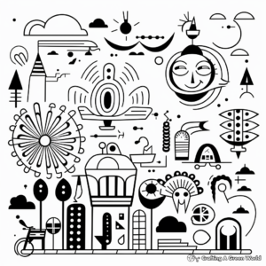 Creative Abstract Vector Coloring Pages 3