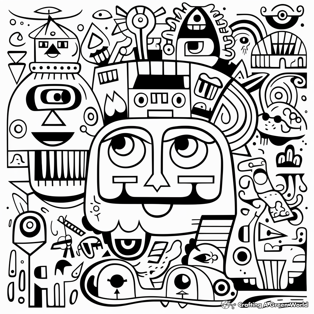 Creative Abstract Vector Coloring Pages 4
