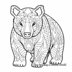 Creative Abstract Wombat Coloring Pages for Artists 1