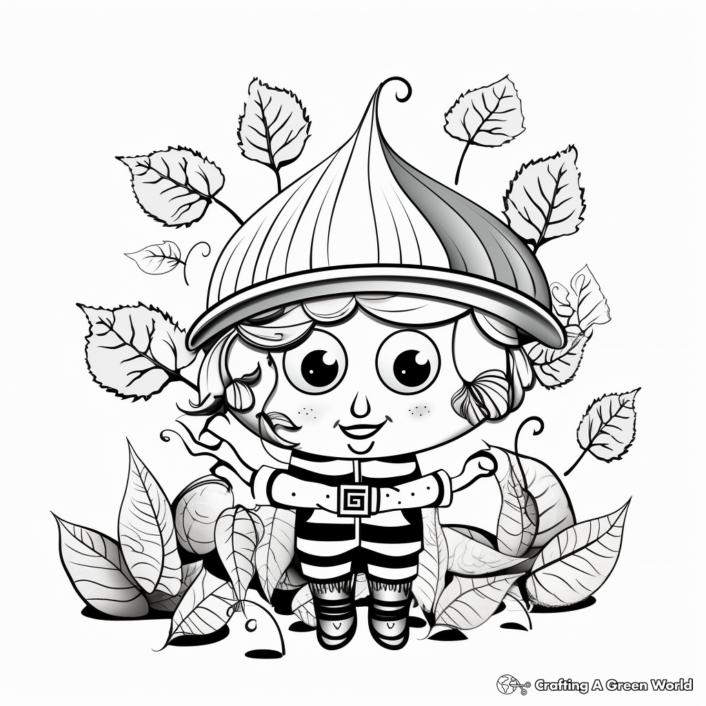 Creative Autumn Leaves Coloring Pages 1
