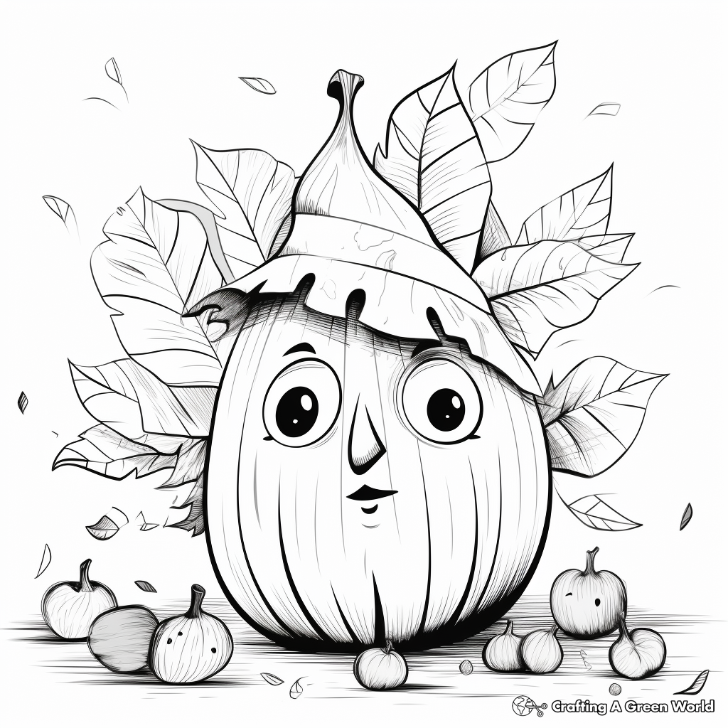Creative Autumn Leaves Coloring Pages 2