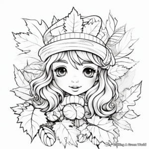 Creative Autumn Leaves Coloring Pages 4
