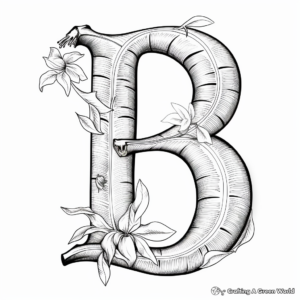 Creative 'B is for Banana' Alphabet Coloring Pages 1