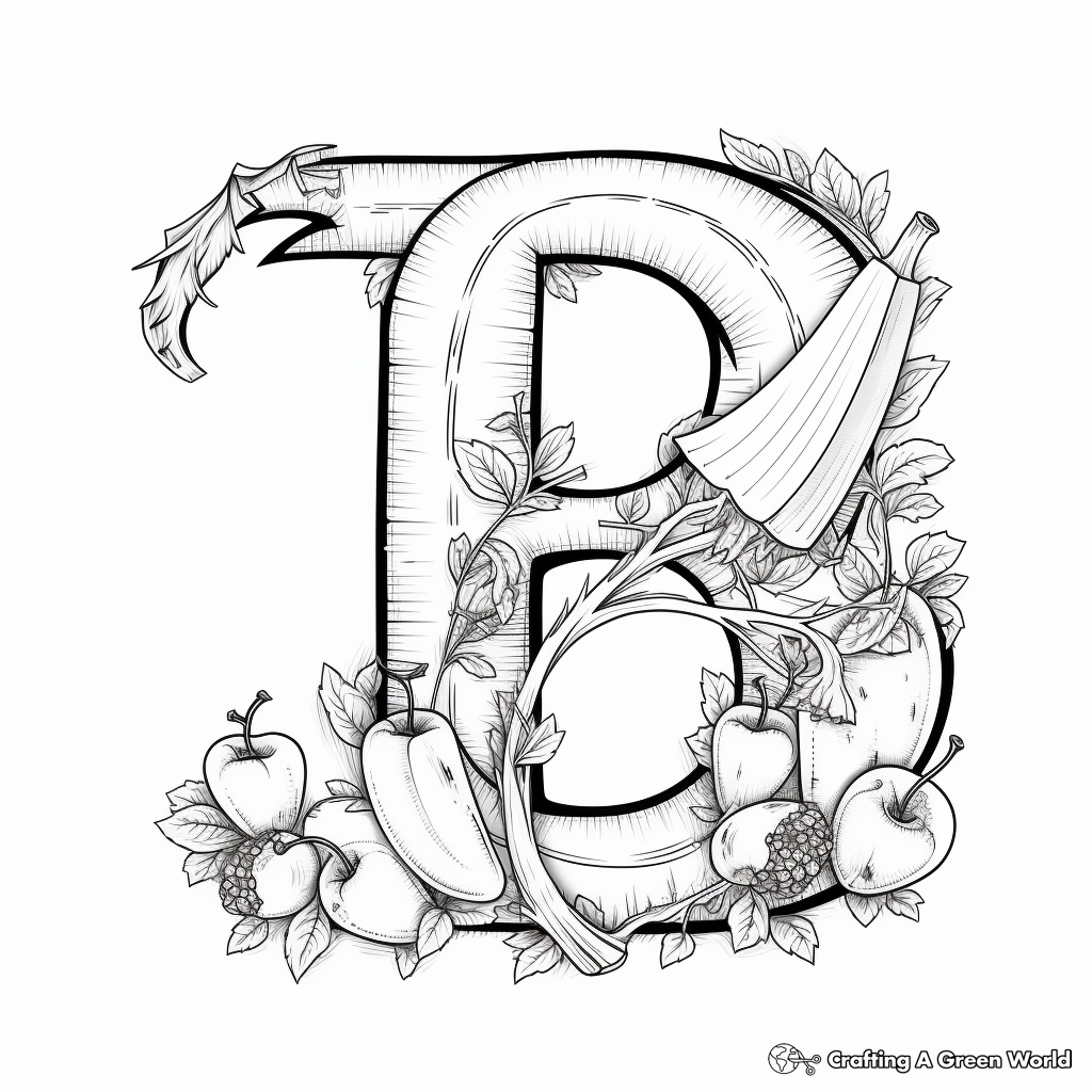 Creative 'B is for Banana' Alphabet Coloring Pages 2