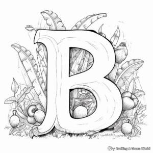 Creative 'B is for Banana' Alphabet Coloring Pages 4