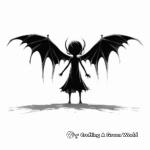 Creative Bat Wings Silhouettes Coloring Page 4