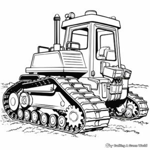 Creative Bulldozer Artistic Coloring Pages 1