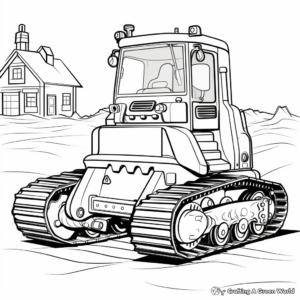 Creative Bulldozer Artistic Coloring Pages 3