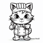 Creative Chef Kitty Coloring Pages 3