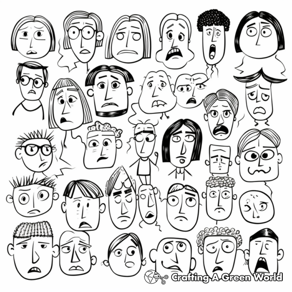 Emotions Coloring Pages - Free &amp; Printable!