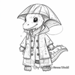 Creative Dinosaur Design Raincoat Coloring Sheets 4