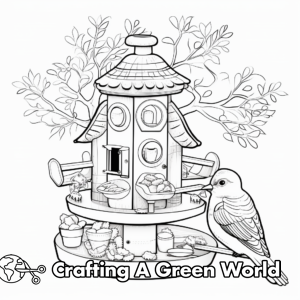 Bird Feeder Coloring Pages - Free &amp; Printable!