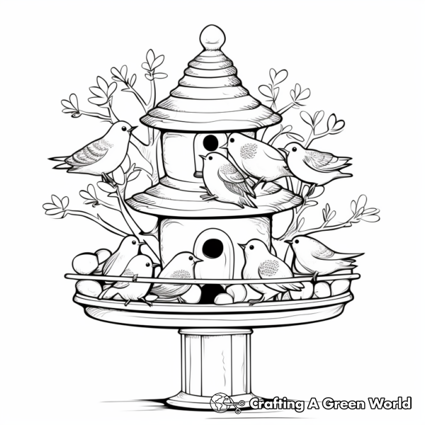 Bird Feeder Coloring Pages - Free &amp; Printable!