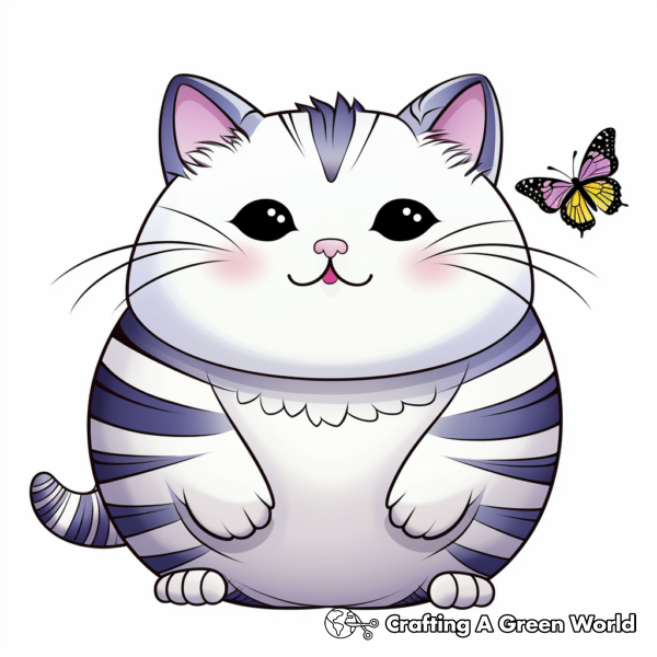 Cute Fat Cat Coloring Pages - Free &amp; Printable!