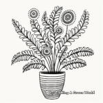 Creative Fern Plant Coloring Pages for Adults 3