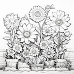 Creative Flower Garden Coloring Pages 1