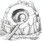Creative Geode Shapes Coloring Pages 1