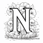 Creative Letter N Alphabet Coloring Pages 1