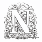 Creative Letter N Alphabet Coloring Pages 4