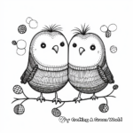 Creative Love Bird Doodle Coloring Pages 2