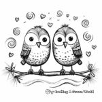 Creative Love Bird Doodle Coloring Pages 3