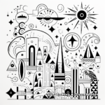 Creative Mixed Shapes Coloring Pages 1