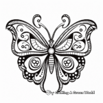 Creative Painted Jezebel Butterfly Mandala Coloring Pages 2
