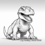 Creatively Designed T Rex Coloring Pages for Adults 1