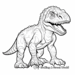 Creatively Designed T Rex Coloring Pages for Adults 2