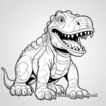 Creatively Designed T Rex Coloring Pages for Adults 4