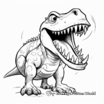 Creatively Expressive Abstract Tarbosaurus Coloring Pages 1