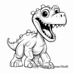 Creatively Expressive Abstract Tarbosaurus Coloring Pages 4