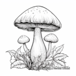 Creatively Sketched Mushroom Coloring Pages 4