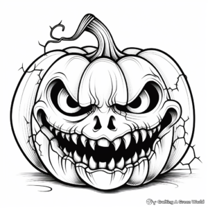 Creepy Crawly Spider and Jack o Lantern Coloring Pages 3